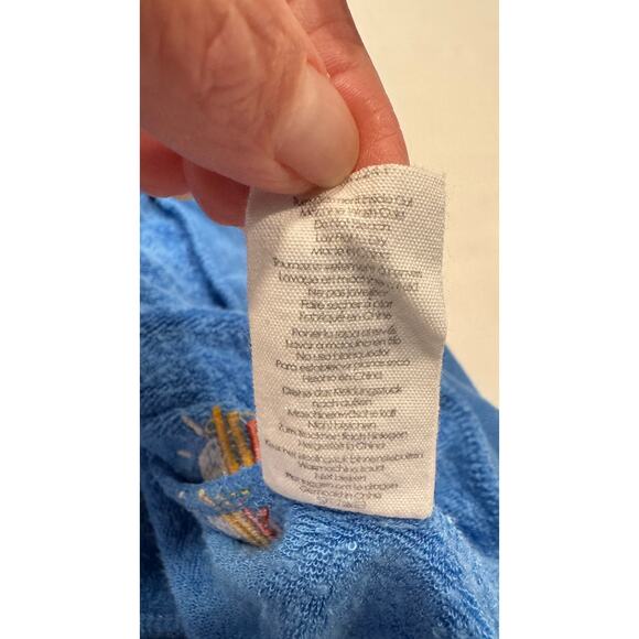 PJ Salvage Loungewear Sun Out Tank Top Size XS Blue Sleeveless Boxy Terry Knit - Picture 7 of 9